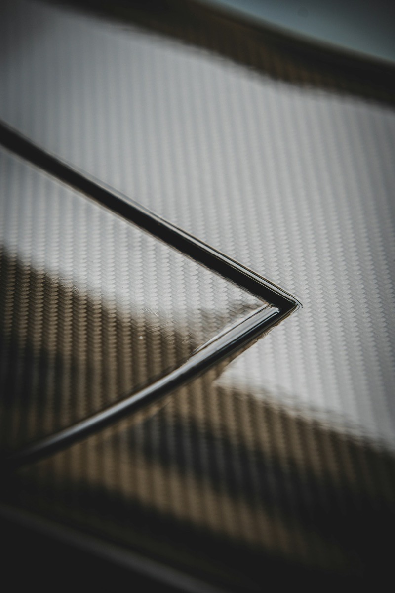 Close-up of a carbon fibre surface